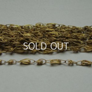 画像1: brass handmade fancy link chain