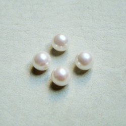 画像1: 10pcs 6mm off-white No-hole pearl