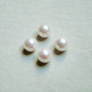 画像1: 10pcs 6mm off-white No-hole pearl