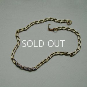 画像1: "Brass / Crystal " necklace finding