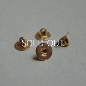 画像1: 4pcs brass button back finding