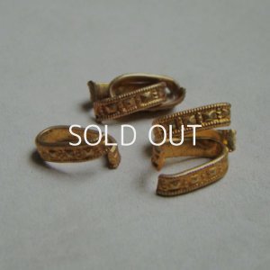 画像1: 2pcs brass 12x7 Deco oval ring