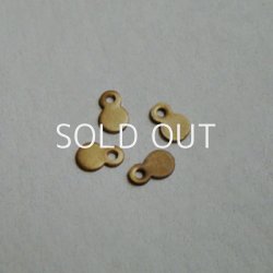 画像1: 4pcs brass 3.5mm tag charm