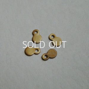 画像1: 4pcs brass 3.5mm tag charm