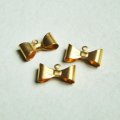 brass 3D Bow charm