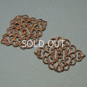 画像1: brass 42.5x30 Dia filigree
