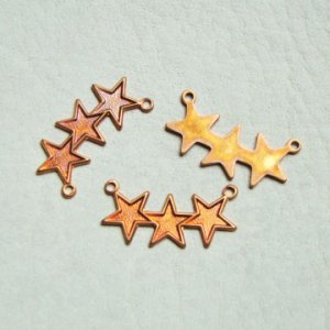 画像1: red brass triple star 2R connector
