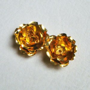画像2: brass 23mm 4-layered flower