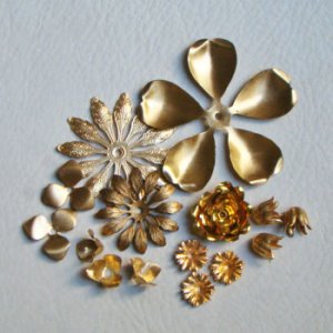 画像3: brass 23mm 4-layered flower