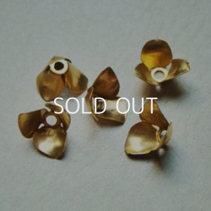 画像1: brass 13mm 3-petal flower