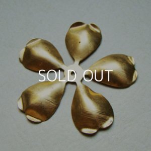 画像2: brass 59mm 5-petal flower finding