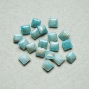 画像2: 4pcs 4mm square "Turquoise matrix"