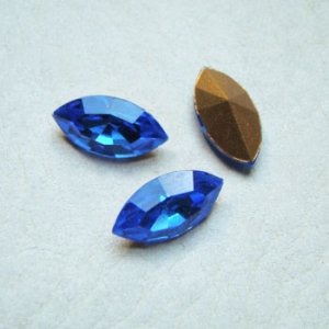 画像1: 2pcs VSW 12x6  navette  "Sapphire"