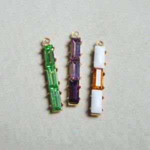 画像2: 4pcs 7×3 baguette "Chalk White"