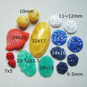 画像2: 15pcs Mix-color floral glass set 