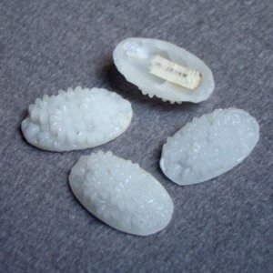 画像5: 10pcs White floral glass set "B"