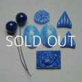 8pcs Lapis floral glass set "B"