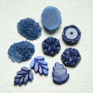 画像3: 7pcs Lapis floral glass set "A"