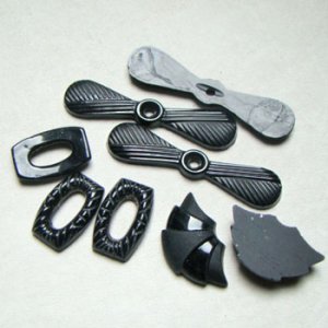 画像3: 7pcs Jet Black Deco glass set 