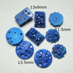 画像4: 11pcs Lapis floral glass set "E"