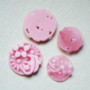 画像3: 9pcs Pink floral glass set "C"