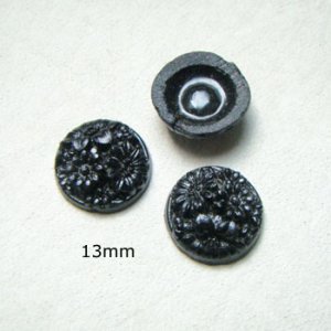 画像2: 11pcs Jet Black floral glass set "A"