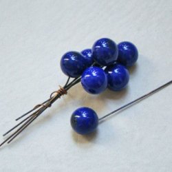 画像1: 9~10mm Lapis drop bead pin