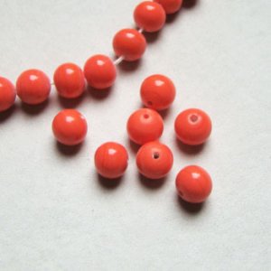 画像1: 2pcs 8x7 semi-round "Coral"