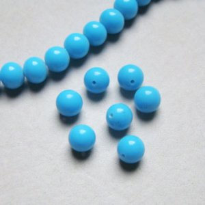 画像1: 2pcs 8x7 semi-round "Turquoise"