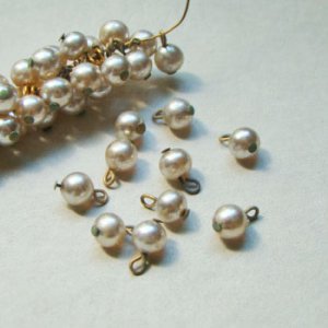 画像1: 10pcs 6mm glass pearl drop