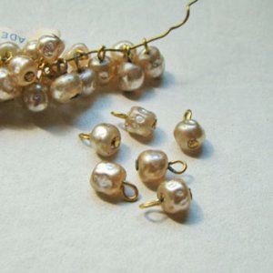 画像1: 4pcs 5~6mm baroque pearl drop
