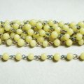 5~6mm Yellow beads link chain