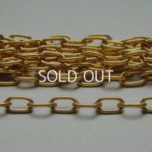 画像1: brass 10.5×5.8 oval link chain
