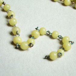 画像2: 5~6mm Yellow beads link chain