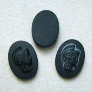 画像3: 25x18 OV Matte Black warrior cameo