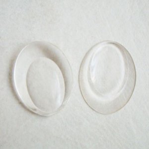 画像1: 40x30 OV plastic cabochon "Clear"