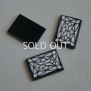 画像1: 18x13 Rect "Black/Silver" Deco cabochon