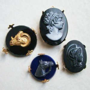 画像2: 25x18 OV Matte Black warrior cameo