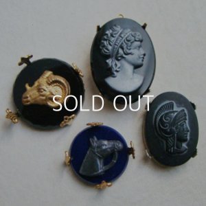 画像4: Matte Black acrylic Horse Head cabochon