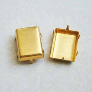 画像1: 18×13 rectangle CB 6-prong setting
