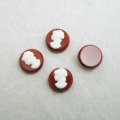 10mm "Brown/ Ivory"  lady cameo