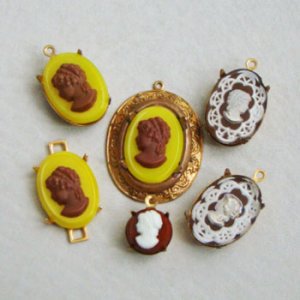 画像2: 10mm "Brown/ Ivory"  lady cameo