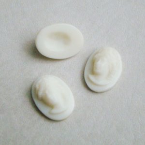画像1: 18x13 3D cameo "Ivory / Matte ivory"