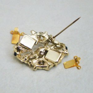 画像3: 38x28 "GP/ Jet" rhinestone clasp / brooch finding