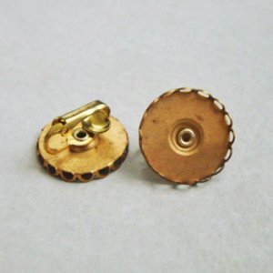 画像1: brass 18mm lace earring base