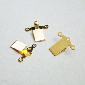 画像1: GP 13x14.6mm 3-loops clasp tongue