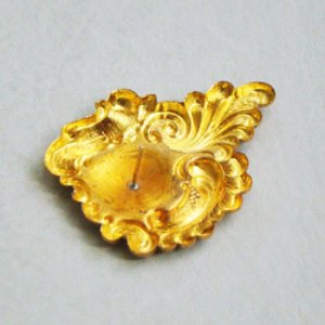画像2: brass 45x36 "Rococo" pierce finding