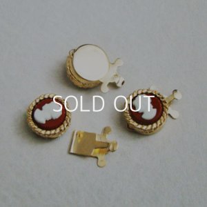 画像1: 19x12.5 "GP/ Brown" cameo clasp