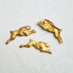 画像1: brass Rabbit stamping