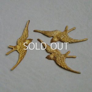 画像1: 36x12.5 brass flying bird stamping
